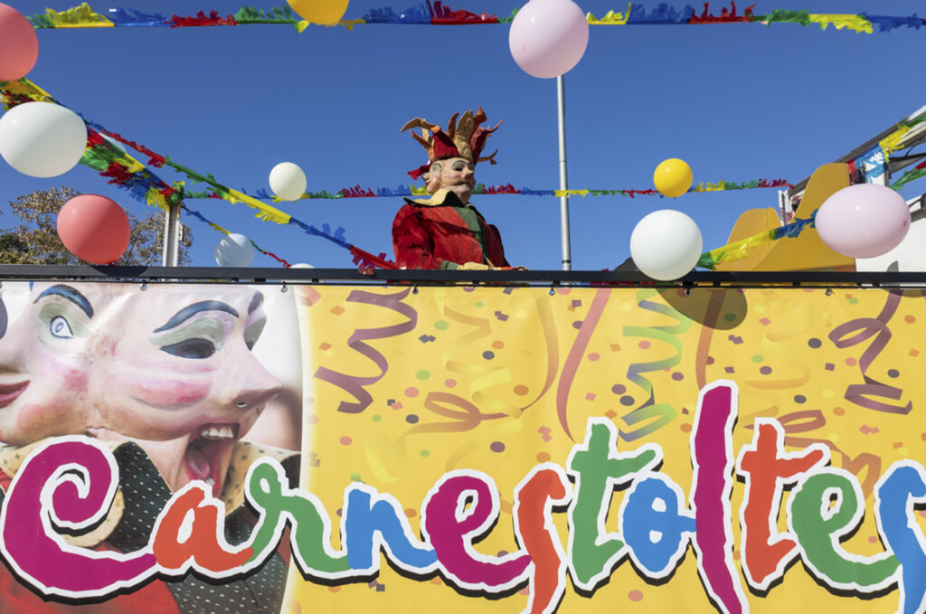 Persona disfressada en Carnestoltes