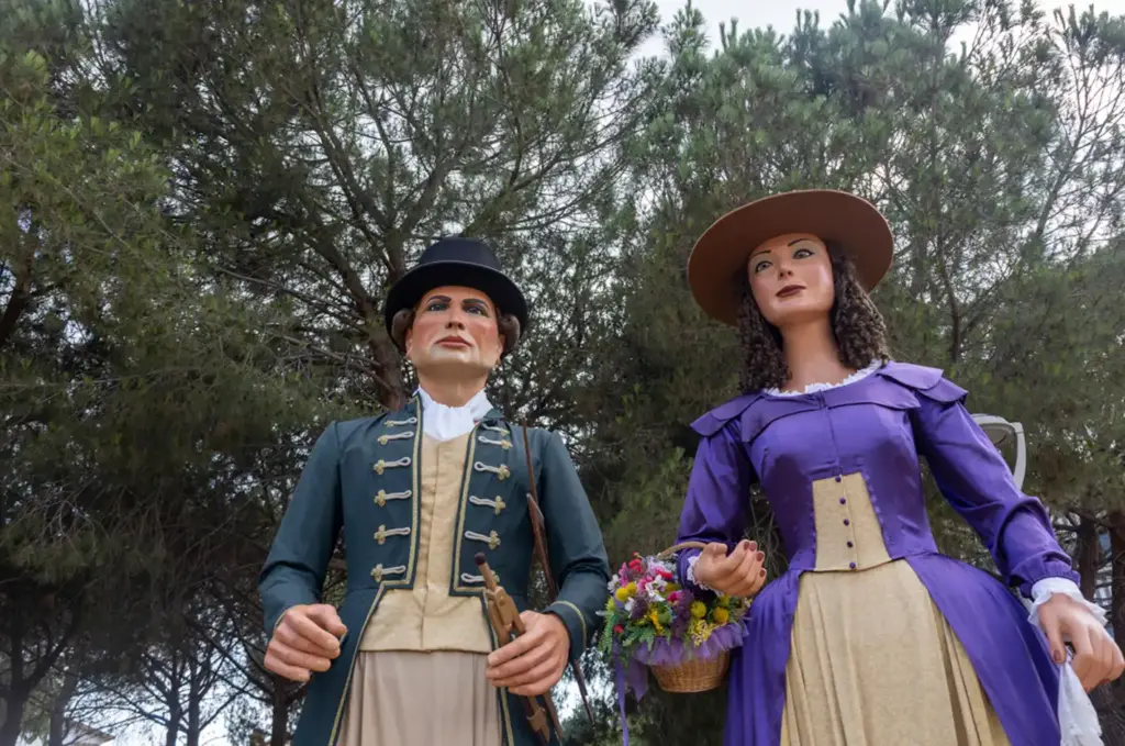 Gegants en una festa a Catalunya